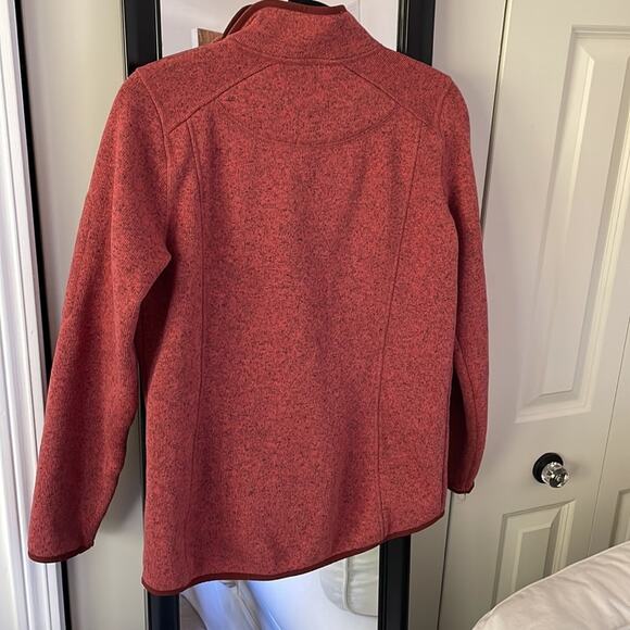 L.L.BEAN Women's Sweater Fleece Full-Zip Jacket in Rose Red Size Small - Picture 5 of 5